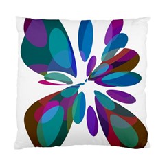 Blue Abstract Flower Standard Cushion Case (one Side) by Valentinaart