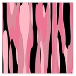 Black and pink Camo abstract Large Satin Scarf (Square)