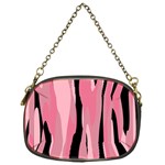 Black and pink camo abstract Chain Purses (One Side) 