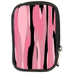Black And Pink Camo Abstract Compact Camera Cases by TRENDYcouture