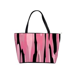 Black And Pink Camo Abstract Shoulder Handbags by TRENDYcouture