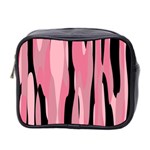 Black and pink camo abstract Mini Toiletries Bag 2-Side