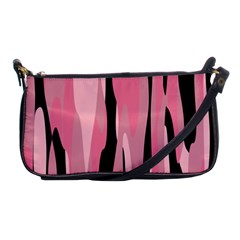 Black And Pink Camo Abstract Shoulder Clutch Bags by TRENDYcouture