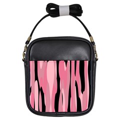 Black And Pink Camo Abstract Girls Sling Bags by TRENDYcouture
