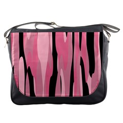 Black And Pink Camo Abstract Messenger Bags by TRENDYcouture