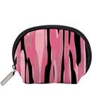 Black and pink camo abstract Accessory Pouches (Small) 