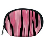 Black and pink camo abstract Accessory Pouches (Medium) 