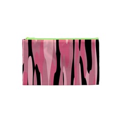 Black And Pink Camo Abstract Cosmetic Bag (xs) by TRENDYcouture