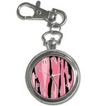 Black and pink camo abstract Key Chain Watches