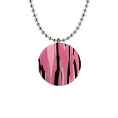 Black And Pink Camo Abstract Button Necklaces