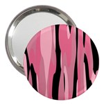 Black and pink camo abstract 3  Handbag Mirrors