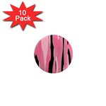 Black and pink camo abstract 1  Mini Magnet (10 pack) 
