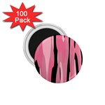 Black and pink camo abstract 1.75  Magnets (100 pack) 