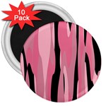 Black and pink camo abstract 3  Magnets (10 pack) 