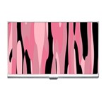 Black and pink camo abstract Business Card Holders
