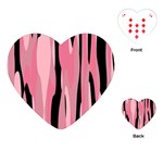 Black and pink camo abstract Playing Cards (Heart) 