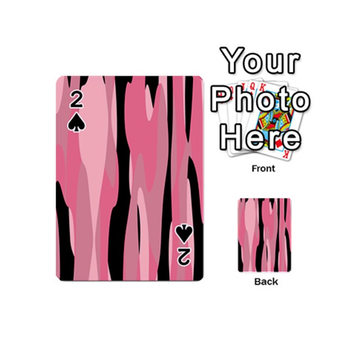 Black and pink camo abstract Playing Cards 54 (Mini) 