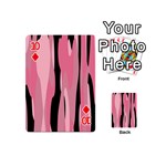 Black and pink camo abstract Playing Cards 54 (Mini)  Front - Diamond10