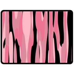 Black And Pink Camo Abstract Double Sided Fleece Blanket (large)  by TRENDYcouture