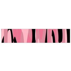 Black And Pink Camo Abstract Flano Scarf (small)  by TRENDYcouture