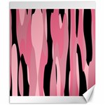 Black and pink camo abstract Canvas 8  x 10 