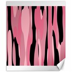 Black and pink camo abstract Canvas 20  x 24  