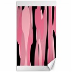 Black and pink camo abstract Canvas 40  x 72  