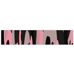 Pink and Black Camouflage Abstract Flano Scarf (Small)