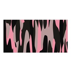 Pink And Black Camouflage Abstract Satin Shawl by TRENDYcouture