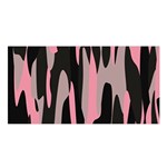 Pink and Black Camouflage Abstract Satin Shawl Front