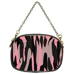 Pink and Black Camouflage abstract Chain Purses (Two Sides) 