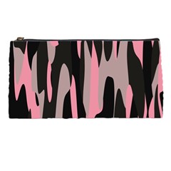 Pink And Black Camouflage Abstract Pencil Cases by TRENDYcouture