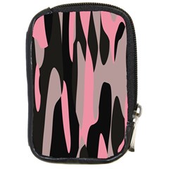 Pink And Black Camouflage Abstract Compact Camera Cases by TRENDYcouture