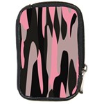 Pink and Black Camouflage abstract Compact Camera Cases