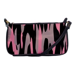 Pink And Black Camouflage Abstract Shoulder Clutch Bags by TRENDYcouture