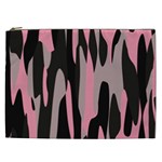 Pink and Black Camouflage abstract Cosmetic Bag (XXL) 