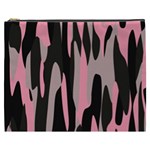 Pink and Black Camouflage abstract Cosmetic Bag (XXXL) 