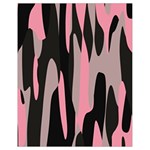 Pink and Black Camouflage abstract Drawstring Bag (Small)