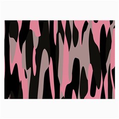 Pink And Black Camouflage Abstract Large Glasses Cloth (2-side)