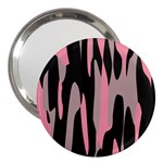 pink and black camouflage abstract 3  Handbag Mirrors