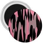 pink and black camouflage abstract 2 3  Magnets