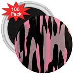 pink and black camouflage abstract 2 3  Magnets (100 pack)