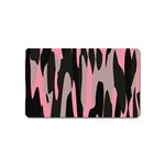 pink and black camouflage abstract 2 Magnet (Name Card)