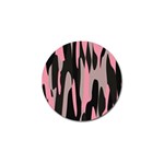 pink and black camouflage abstract 2 Golf Ball Marker Front