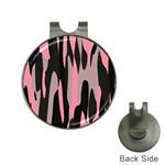 pink and black camouflage abstract 2 Hat Clips with Golf Markers
