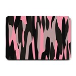 pink and black camouflage abstract 2 Small Doormat  24 x16  Door Mat