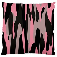 Pink And Black Camouflage Abstract 2 Standard Flano Cushion Case (one Side) by TRENDYcouture