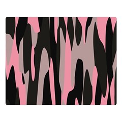 Pink And Black Camouflage Abstract 2 Double Sided Flano Blanket (large)  by TRENDYcouture