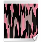 Pink and Black Camouflage 2 Canvas 8  x 10 