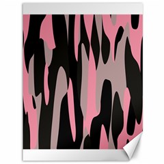 Pink And Black Camouflage 2 Canvas 36  X 48  